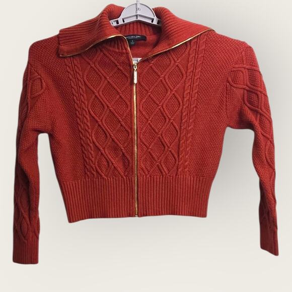 Marc New York Red Cropped Zip Sweater – Size Small - Picture 2 of 10